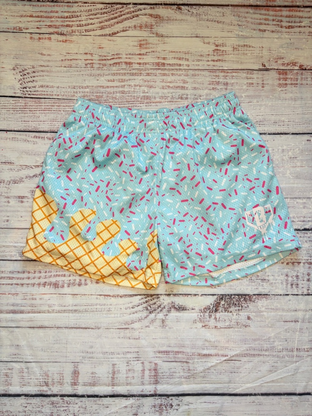 Light Blue Men’s Athletic Shorts with Sprinkles Print